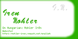 iren mohler business card